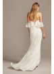 Cold Shoulder Wedding Dress with Ruffled Sleeves Galina WG3954