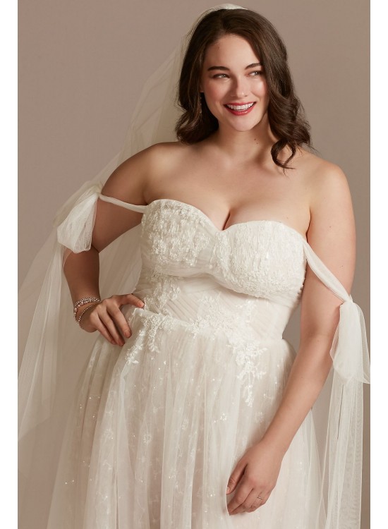 Convertible Strap Plus Size Bodysuit Wedding Dress Melissa Sweet 8MBMS251246