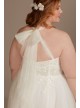 Convertible Straps Draped Plus Size Wedding Dress Melissa Sweet 8LSMS251246