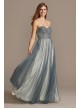 Corded Lace Embellished Plunge Bodice Tulle Gown Blondie Nites 2122BN