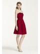 Cotton Sateen Short Strapless Ruched Dress  83312