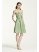 Cotton Sateen Short Strapless Ruched Dress  83312