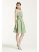 Cotton Sateen Short Strapless Ruched Dress  83312