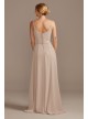 Cowl Neck Chiffon Bridesmaid Dress with Slit  F20235