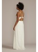 Cowl Neck Plus Size Wedding Gown with Open Back DB Studio SDWG1055