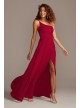 Crepe-Back Satin One-Shoulder Bridesmaid Dress  F20099