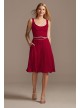 Crepe-Back Satin Scoop Tank Short Bridesmaid Dress  F20244