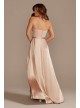 Crepe Corset Bridesmaid Dress with Charmeuse Skirt  GS290039