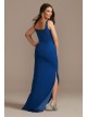 Crepe Floor Length Sheath Party Dress with Ruching DB Studio WBM2516