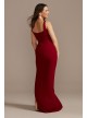 Crepe Floor-Length Tank Dress with Lace Inset DB Studio WBM2600