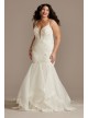 Crepe Mermaid Trumpet Plus Size Wedding Dress  9SWG866