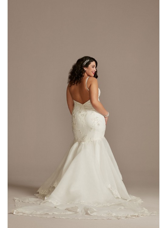 Crepe Mermaid Trumpet Plus Size Wedding Dress  9SWG866