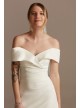 Crepe Off-the-Shoulder Sheath Wedding Dress DB Studio WG4033