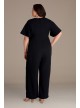 Crepe Plus Jumpsuit with Flutter Sleeve Kiyonna 37191301