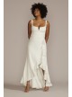 Crepe Plus Size Wedding Dress with Ruffle Skirt DB Studio 9SDWG1052