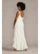 Crepe Plus Size Wedding Dress with Ruffle Skirt DB Studio 9SDWG1052