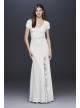 Crepe Sheath Gown with Embroidered Illusion Slit DB Studio DS870092