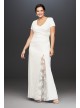 Crepe Sheath Plus Size Gown with Embroidered Slit DB Studio 9DS870092