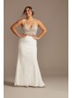 Crepe Sweep Train Plus Size Wedding Separate Skirt DB Studio 9DS150829