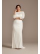 Crepe Sweep Train Plus Size Wedding Separate Skirt DB Studio 9DS150829