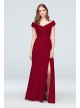 Crisscross Off-the-Shoulder Mesh Bridesmaid Dress  F19951