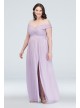 Crisscross Off-the-Shoulder Mesh Bridesmaid Dress  F19951