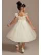 Crochet Cap Sleeve Ruffle Flower Girl Dress  OP265