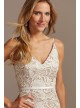 Crochet Lace Overlay Midi Spaghetti Strap Dress DB Studio SDWG0773