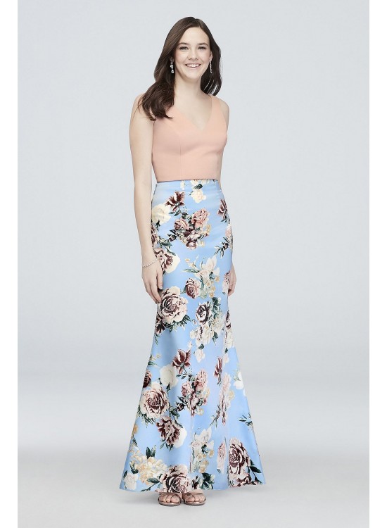 Crossing Crop Tank Two-Piece Floral Skirt Set Jump 11084