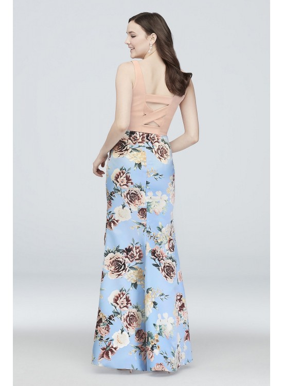 Crossing Crop Tank Two-Piece Floral Skirt Set Jump 11084