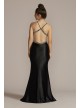 Crystal Beaded Cutout Satin Prom Dress Jules and Cleo WBM2950