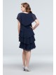 Crystal Closure Capelet Dress with Georgette Tiers Ignite 1175251