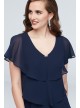 Crystal Closure Capelet Dress with Georgette Tiers Ignite 1175251