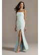 Crystal Crossed Straps Dress with Cowl Back Betsy and Adam A23386