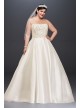 Crystal Encrusted Mikado Plus Size Wedding Dress  8CWG791