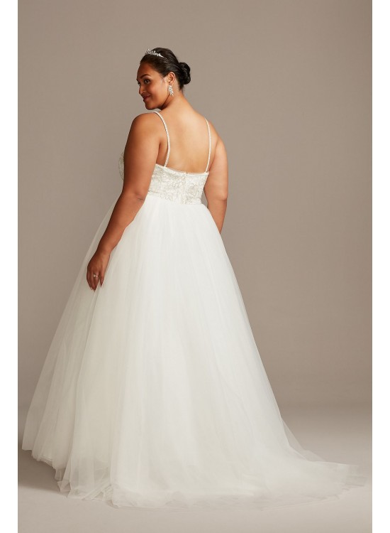 Crystal Floral Bodice Plus Size Wedding Dress  Collection 9WG3996