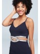 Crystal Outlined Midriff Cutout V-Neck Mini Dress Speechless D80201DNE