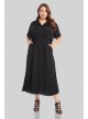 Cuffed Short Sleeve Plus Size Dress with Tie Karen Kane L48566W