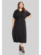 Cuffed Short Sleeve Plus Size Dress with Tie Karen Kane L48566W