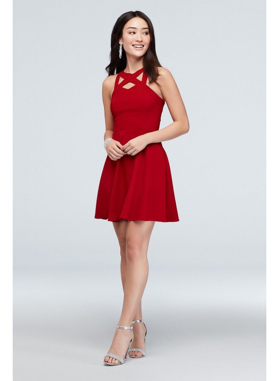 Cutout Neckline Racerback Dress with Pockets Speechless D74484GKW