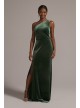 Cutout One-Shoulder Velvet Gown with Skirt Slit DB Studio WBM2798V1