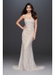 Deco Beaded Strapless Lace Sheath Wedding Dress  SWG829