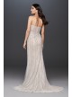 Deco Beaded Strapless Lace Sheath Wedding Dress  SWG829