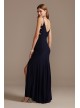 Deep-V Crossing Side Cutouts Spaghetti Strap Gown Jump 11004