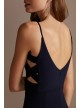 Deep-V Crossing Side Cutouts Spaghetti Strap Gown Jump 11004