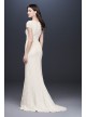 Deep V-Neck Illusion Cap Sleeve Lace Wedding Dress Galina 4XLWG3951