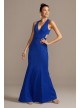 Deep-V Stretch Glitter Dress with Cross-Back Speechless X43591JB01