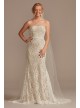 Detachable Sleeves Lace Sheath Tall Wedding Dress DB Studio 4XLWG4020