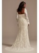 Detachable Sleeves Plus Size Lace Wedding Dress DB Studio 9WG4020