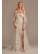 Detachable Sleeves and Train Tall Wedding Dress  4XLLSSWG881